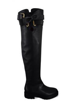 valentino鞋多少钱, Valentino | Bow-tie over-the-knee boots - Shoe size: 37商品图片 5.1折