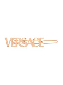 商品Versace | Antique Gold-tone Logo Hair Clip in Brass VERSACE Woman,商家Baltini,价格¥1439图片