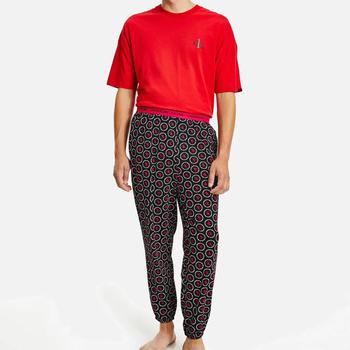 Calvin Klein | Calvin Klein Men's Short Sleeve Pj Set -Rustic Red/Link Logo商品图片,5折×额外7.5折, 额外七五折
