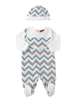 Missoni | Printed Organic Cotton Romper, Hat & Bib商品图片,