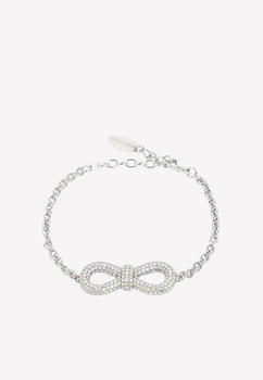推荐Crystal Embellished Bow Chain Bracelet商品