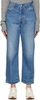 李维斯牛仔裤女, Levi's | Blue Ribcage Straight Ankle Jeans商品图片 额外8.5折, 额外八五折