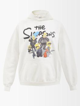 巴黎世家卫衣精选, Balenciaga | The Simpsons cotton-jersey hooded sweatshirt商品图片 