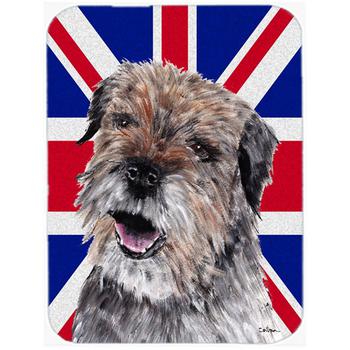 商品Caroline's Treasures | SC9865LCB Border Terrier With Engish Union Jack British Flag Glass Cutting Board L,商家Verishop,价格¥248图片
