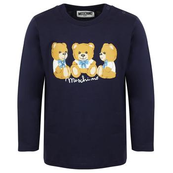 推荐Navy Long Sleeve Three Teddy Baby T Shirt商品