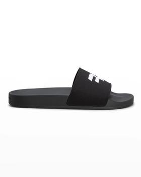 巴黎世家男鞋直邮, Balenciaga | Men's B-Logo Pool Slides商品图片 