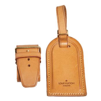 lv行李箱, [二手商品] Louis Vuitton | Louis Vuitton Vachetta Leather Luggage Name Tag商品图片 1.7折