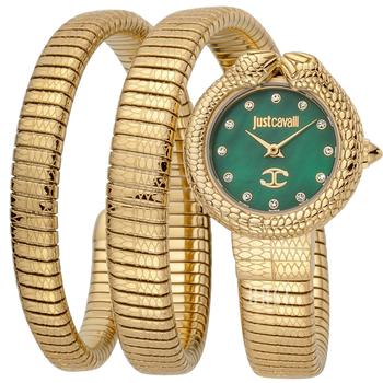 商品Just Cavalli | Just Cavalli Women's Glam Chic Snake Green Dial Watch,商家Premium Outlets,价格¥1307图片
