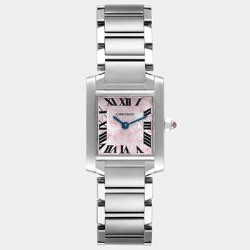 Cartier | Cartier Pink Stainless Steel Tank Francaise W51031Q3 Women's Wristwatch 25 mm商品图片,