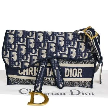 [二手商品] Dior | Dior Oblique  Canvas Shoulder Bag (Pre-Owned) 6.5折
