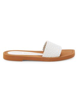 Stuart Weitzman鞋子, Stuart Weitzman | Wova Leather Slides商品图片 2.9折
