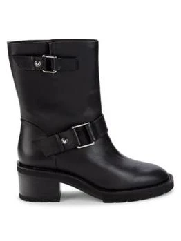 推荐Boulevard Leather Belted Ankle Boots商品