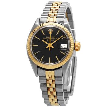 劳力士绿水鬼新款, [二手商品] Rolex | Pre-owned Rolex Datejust Automatic Black Dial Ladies Watch 69173BKSJ商品图片 5.4折