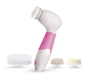 PURSONIC | Advanced Facial and Body Cleansing Brush for Removing Makeup & Exfoliating Dead Skin - Includes 4 Multifunction Brush Heads: Facial, Body, Pumice Stone and Sponge (PINK),商家Premium Outlets,价格¥118