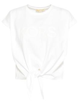 推荐Michael Michael Kors Logo Print Knotted T-Shirt商品