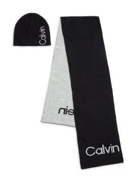 Calvin Klein | 2-Piece Logo Beanie & Scarf Set 2.7折, 独家减免邮费