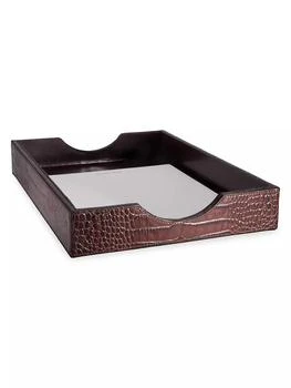 Graphic Image | Croc-Embossed Leather Letter Tray,商家Saks Fifth Avenue,价格¥1220