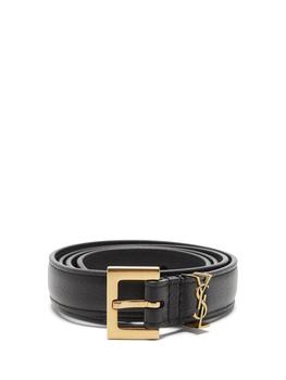 ysl皮带, Yves Saint Laurent | YSL-plaque leather belt商品图片 