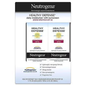 Neutrogena | Healthy Defense 保湿防晒乳SPF50(1.7 fl. oz.2支)商品图片,