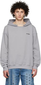 we11done卫衣, We11done | Grey Oversized Hoodie商品图片 3.2折