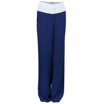 PRABAL GURUNG | Prabal Gurung Navy Tuxedo Wide Leg Pants M商品图片,4.4折