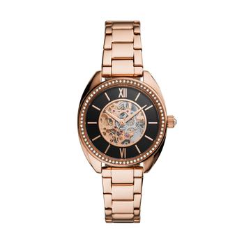推荐Fossil Women's Vale Automatic, Rose Gold-Tone Stainless Steel Watch商品