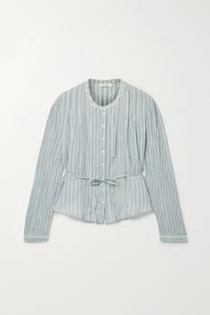 DÔEN | 【net Sustain】lillie 条纹有机纯棉巴里纱衬衫 5.0折×额外9.7折, 额外九七折