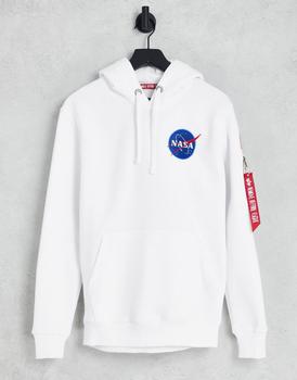 Alpha Industries | Alpha Industries NASA space shuttle back print hoodie in white商品图片,7.9折