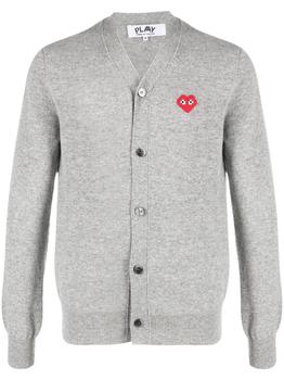 推荐Comme Des Garçons Play Mens Grey Cardigan商品