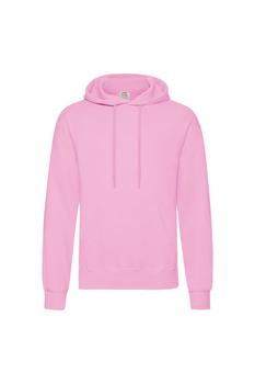 推荐Fruit Of The Loom Mens Hooded Sweatshirt/Hoodie (Light Pink)商品