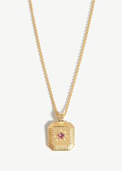 Missoma | October Birthstone 18kt gold-plated necklace商品图片,