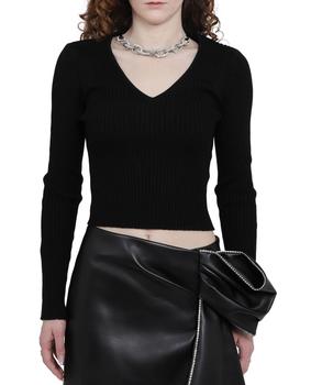 GIUSEPPE DI MORABITO | Giuseppe Di Morabito Black Jewel Knitted Top商品图片,6.7折