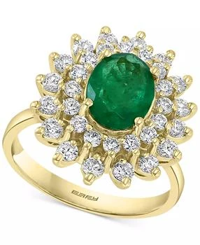 Effy | EFFY® Emerald (1-1/2 ct. t.w.) & Diamond (1 ct. t.w.) Ring in 14k Gold,商家Macy's,价格¥20782