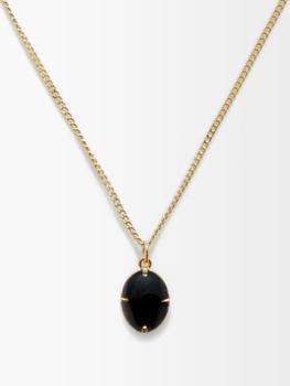 推荐Portal onyx & 14kt gold-plated necklace商品