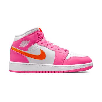 推荐Air Jordan 1 Mid Pinksickle Safety Orange (GS)商品