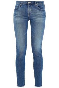 AG Jeans | Legging Ankle frayed low-rise skinny jeans商品图片,3折