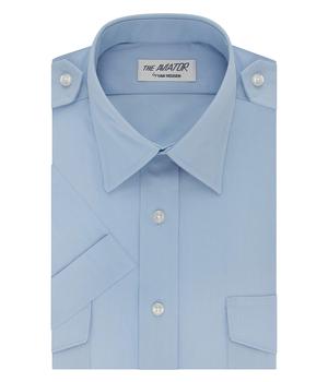 Van Heusen | Mens Dress Shirts Short Sleeve Aviator Shirt Solid Spread Collar商品图片,