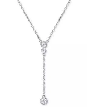 Macy's | Moissanite Bezel 17" Lariat Necklace (1/3 ct. t.w.) in Sterling Silver,商家Macy's,价格¥1543