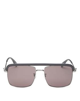 Alexander McQueen | Men's Brow Bar Aviator Sunglasses, 59mm商品图片,6折