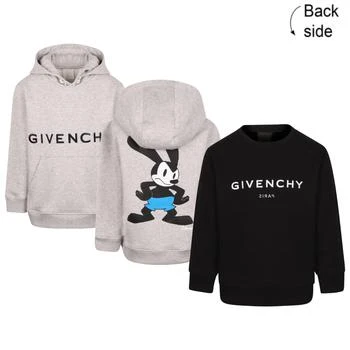 推荐Givenchy x disney logo print hoodie with kangaroo pockets and black sweatshirt set商品