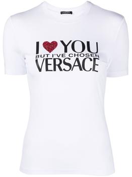 推荐VERSACE - I Love You But I've Chosen Versace Cotton T-shirt商品