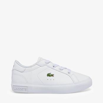 推荐Lacoste Infant Powercourt Trainers - White商品