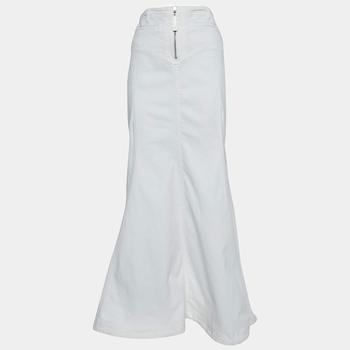 [二手商品] Just Cavalli | Just Cavalli White Denim Flared Maxi Skirt L商品图片,4.1折