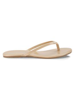 Foundations Gloss Patent Leather Flip Flops,价格$55