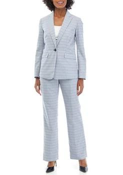Le Suit | Suit Womens Petite Plaid Combo One Button Jacket And Kate Pant Set,商家Belk,价格¥1701