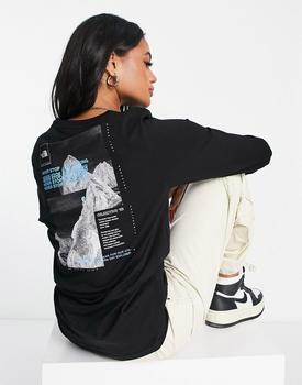The North Face | The North Face Collage Exclusive at ASOS back print long sleeve t-shirt in black商品图片,