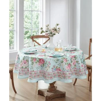 Vintage-Like Floral Garden Tablecloth, 70" x