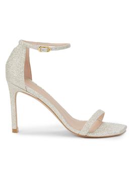 stuart weitzman凉鞋推荐, Stuart Weitzman | Amelina Metallic Stiletto-Heel Sandals商品图片 4.4折