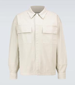 商品Long-sleeved twill overshirt图片