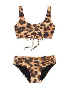 商品PQ Swim | Girls' Lace Up Two Piece Swimsuit - Little Kid, Big Kid,商家Bloomingdale's,价格¥190图片